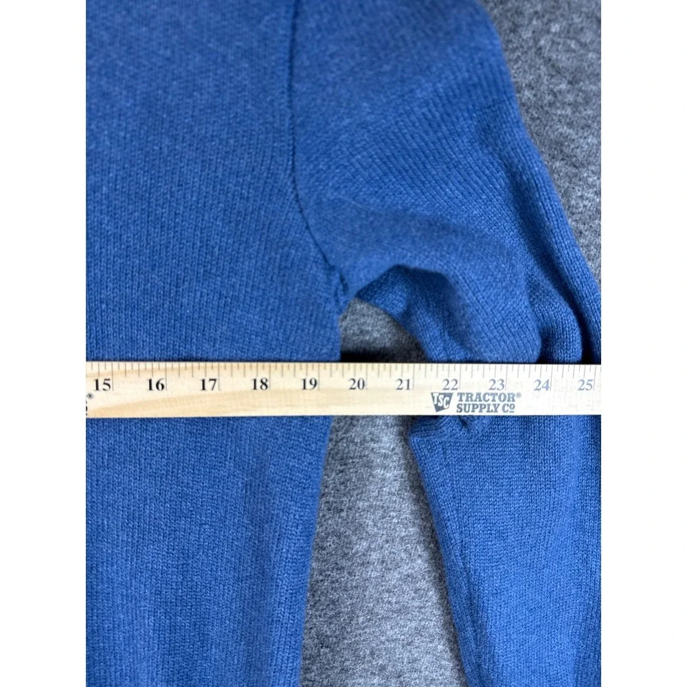Polo Ralph Lauren Blue Cotton Mock Neck 3 Button Pullover Sweater Men M Academia